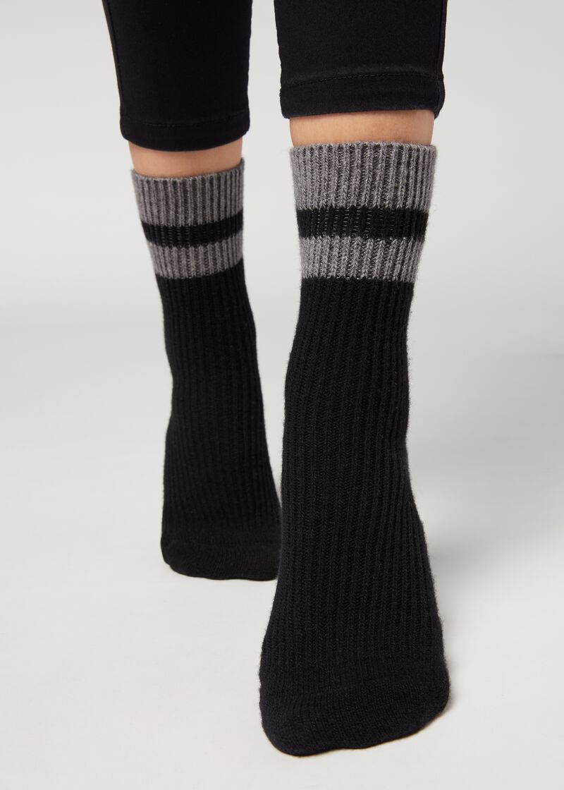 Unisex Stoppersocken mit Cashmere und Wolle