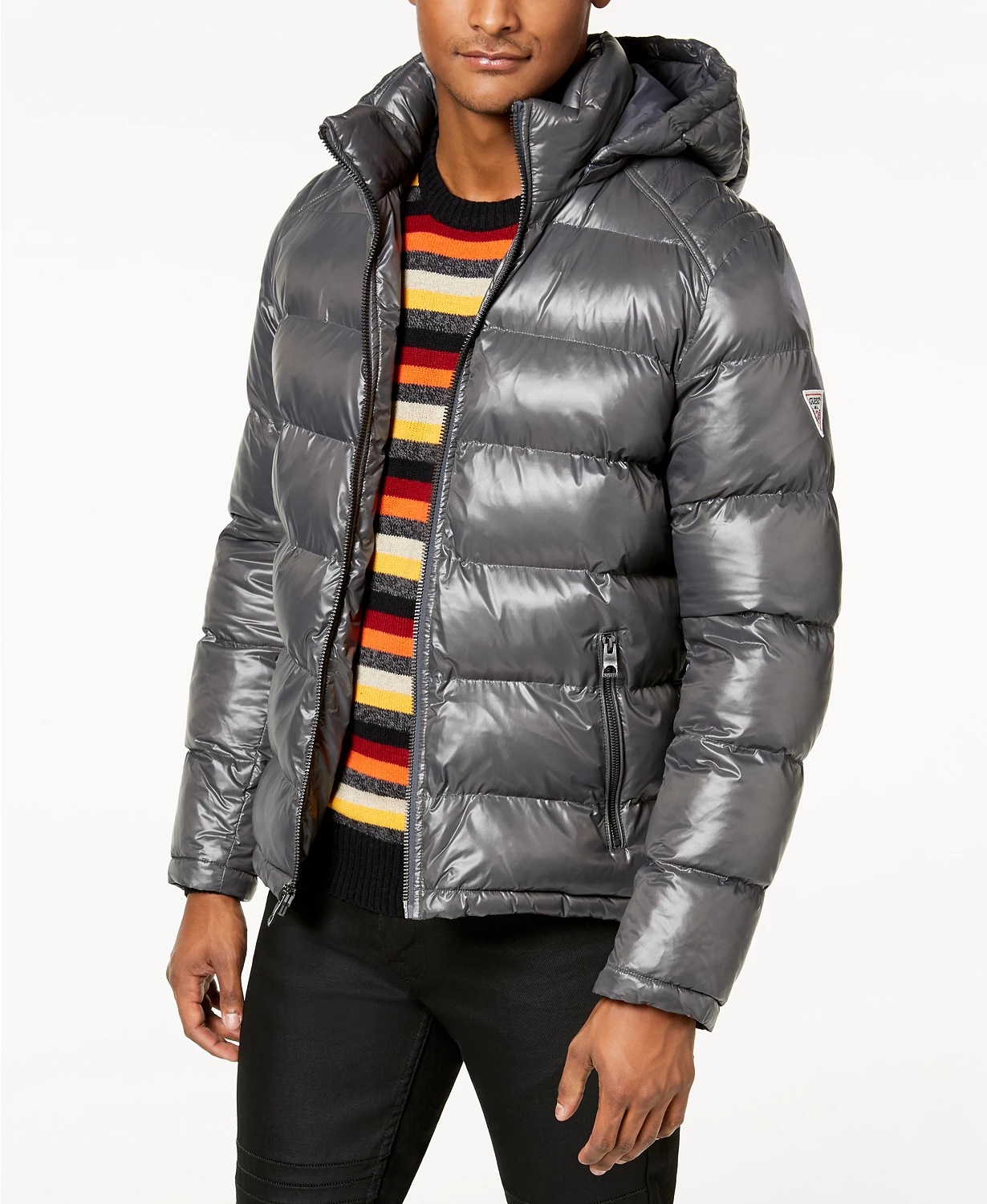 GUESS Men's Hooded Puffer Coat