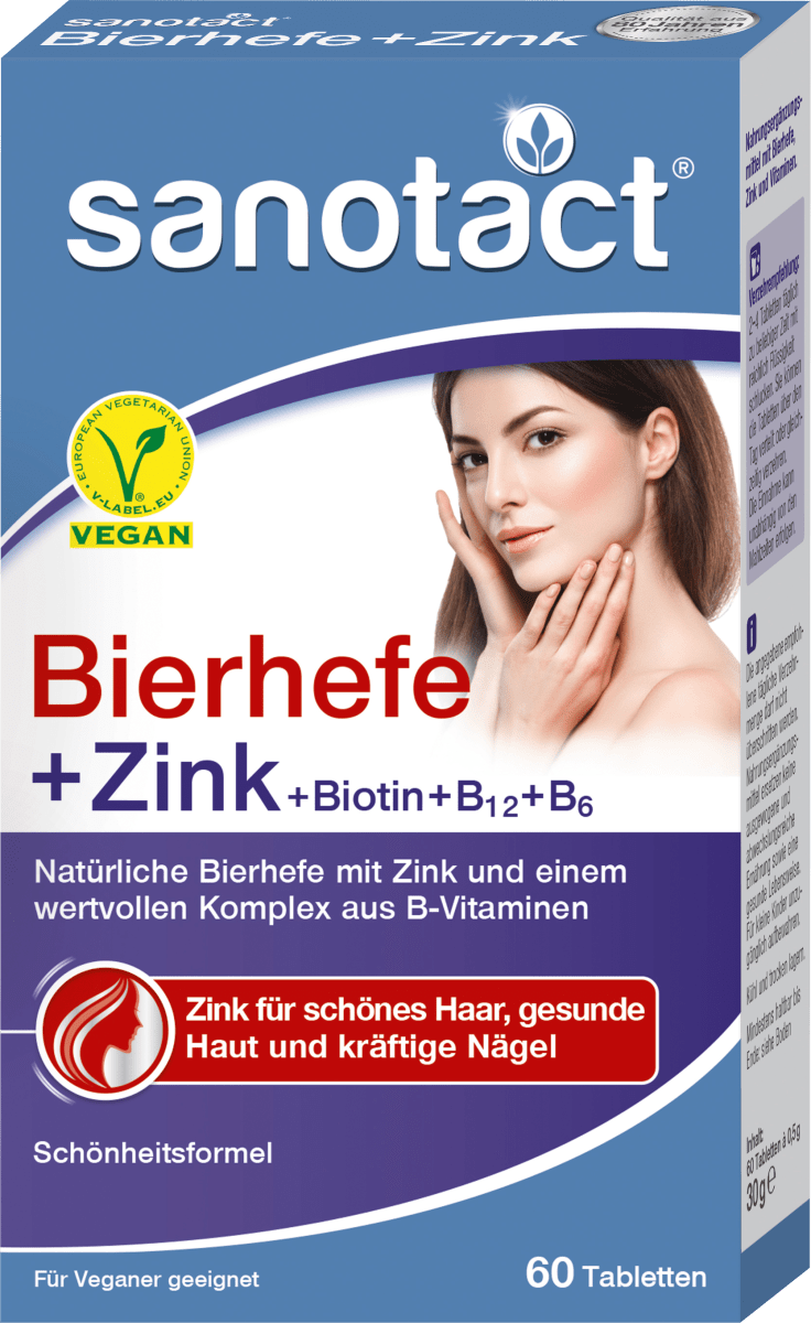 Bierhefe + Zink Tabletten 60 St., 30 g