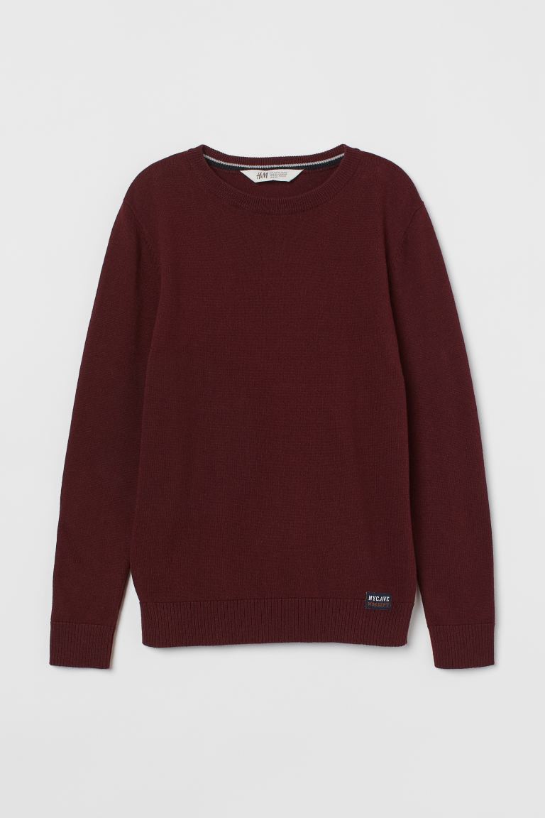Fine-knit cotton jumper