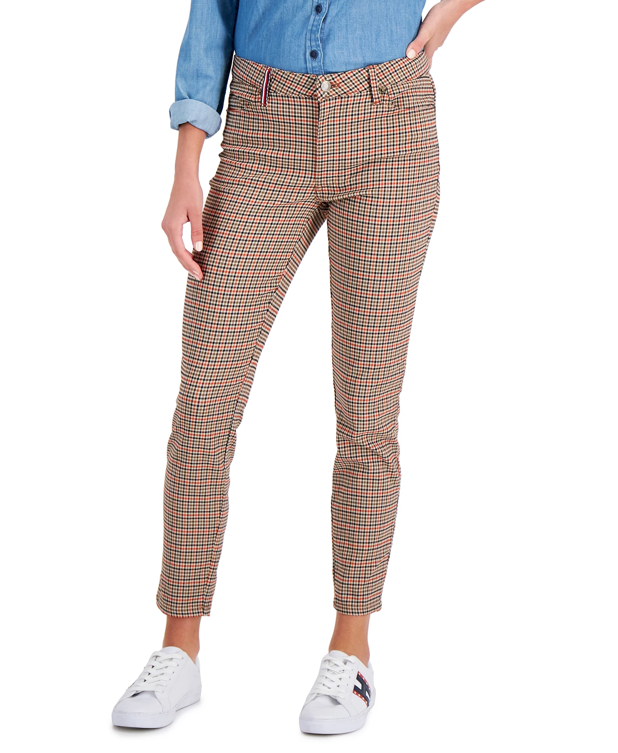 Plaid Skinny Pants