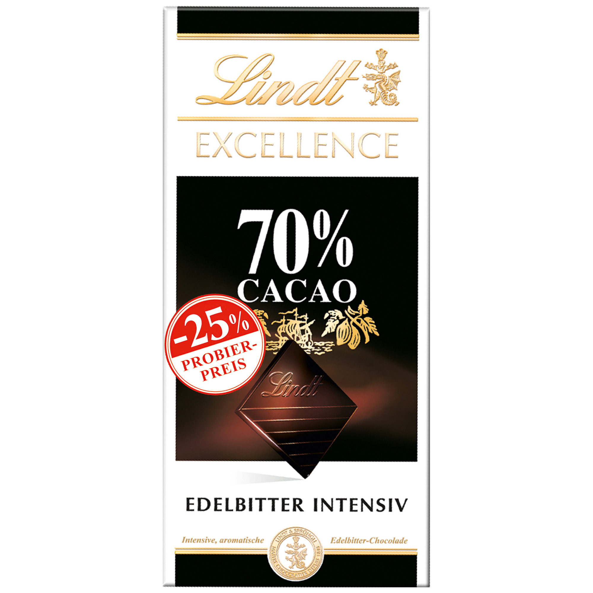 Lindt Excellence 70% Tafel 100g Probierpreis -21%