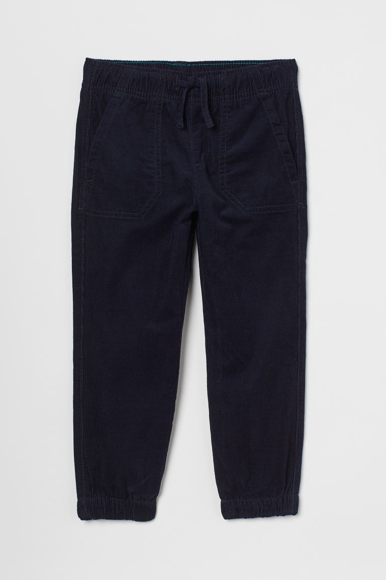 Lined corduroy joggers