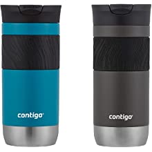Contigo Snapseal Insulated Travel Mug, 16 oz, Sake/Juniper, 2 Pack