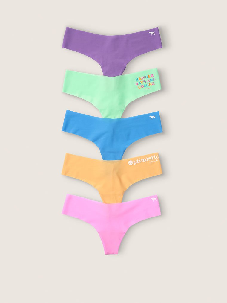 PINK 5-PACK NO-SHOW THONG