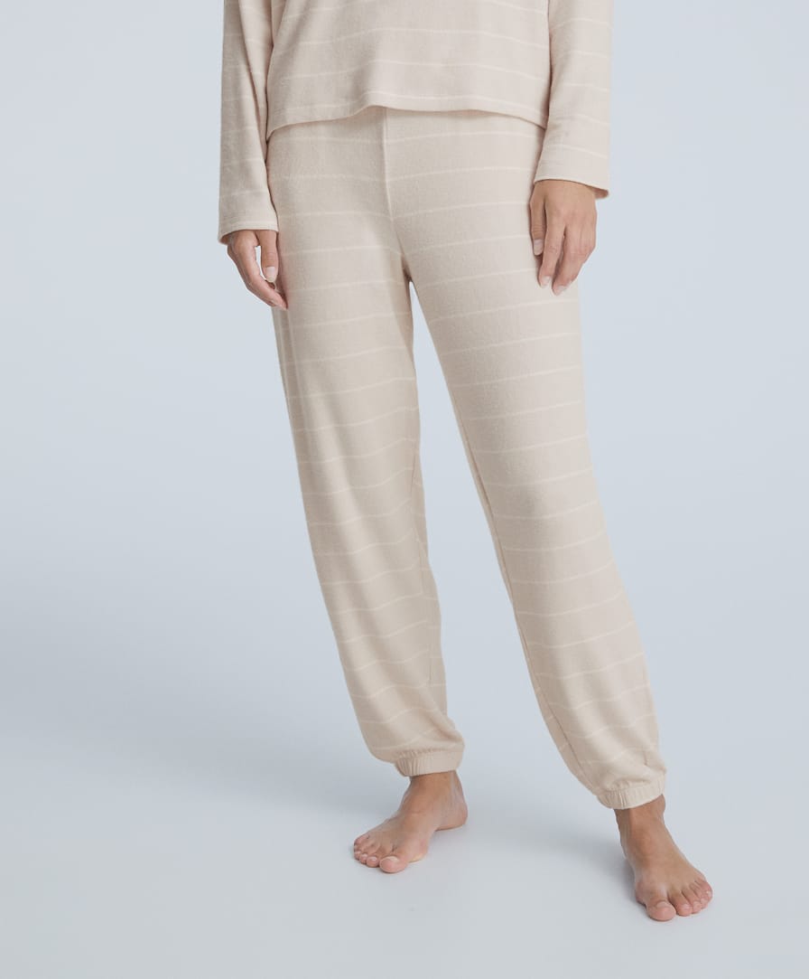 Pantalón largo puño rayas comfort feel