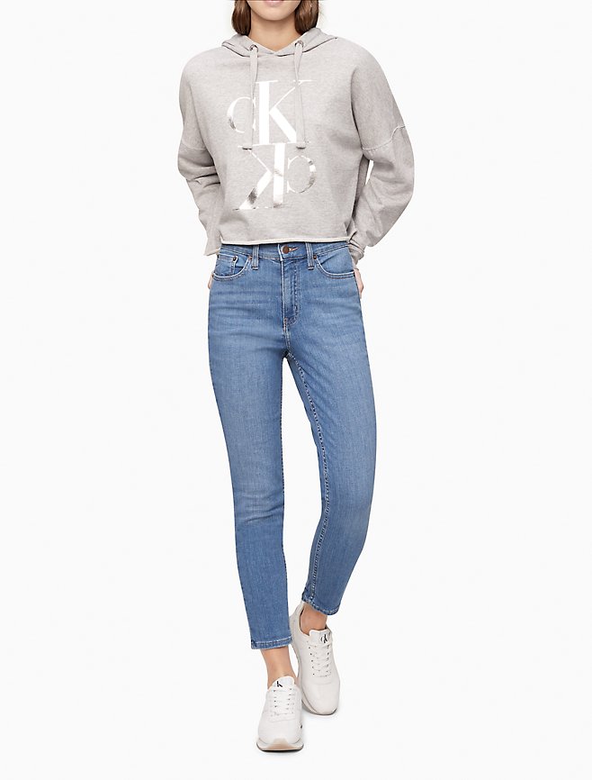  Skinny High Rise Medium Wash Ankle Jeans 