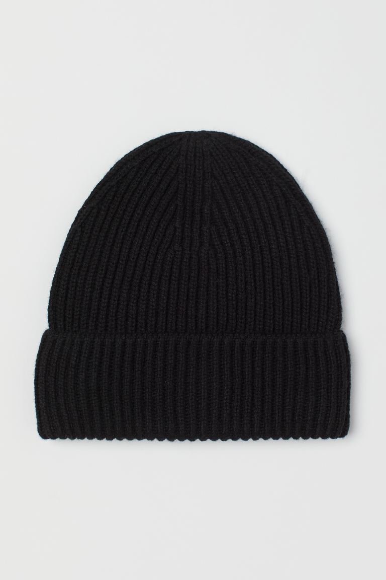 Rib-knit hat