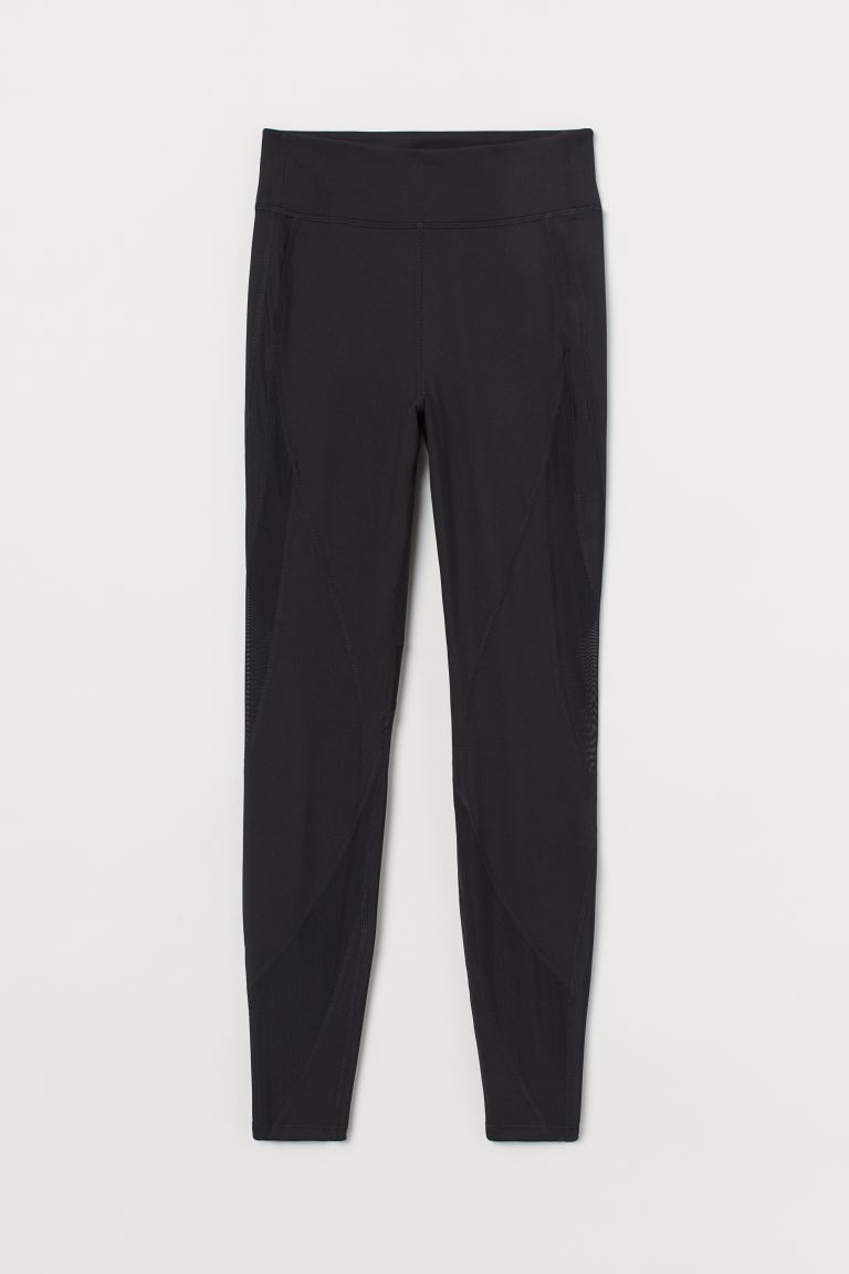 Mesh-detail sports tights