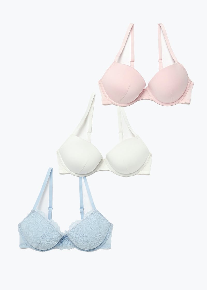 3 Pack Smooth Plunge Bras