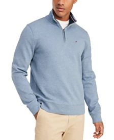 Tommy Hilfiger Men's French Rib Quarter-Zip Pullover