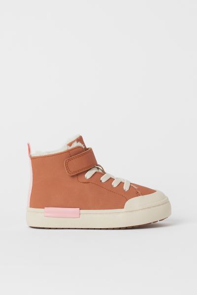 Faux shearling-lined hi-tops