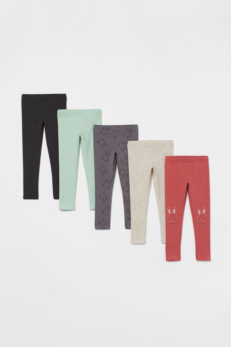 5-pack cotton leggings