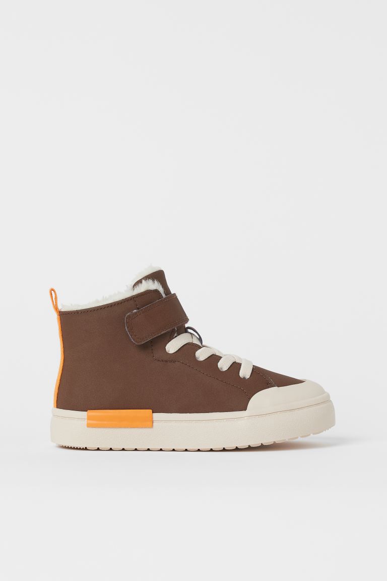 Faux shearling-lined hi-tops