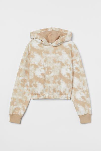 Cropped hooded top