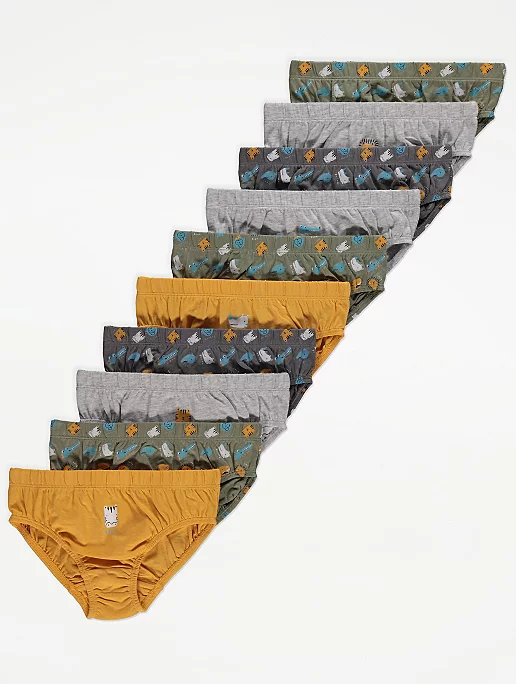 Animal Print Briefs 10 Pack