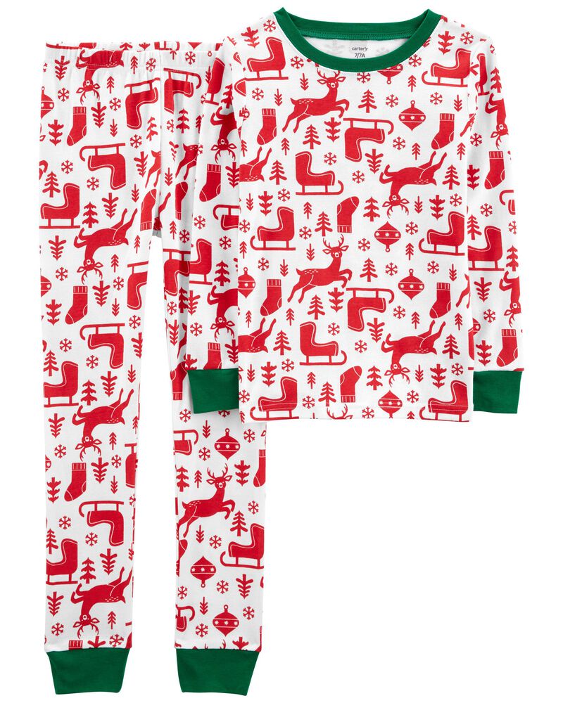 2-Piece Christmas 100% Snug Fit Cotton PJs
