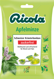 Ricola Bonbon, Apfelminze, zuckerfrei, 75 g