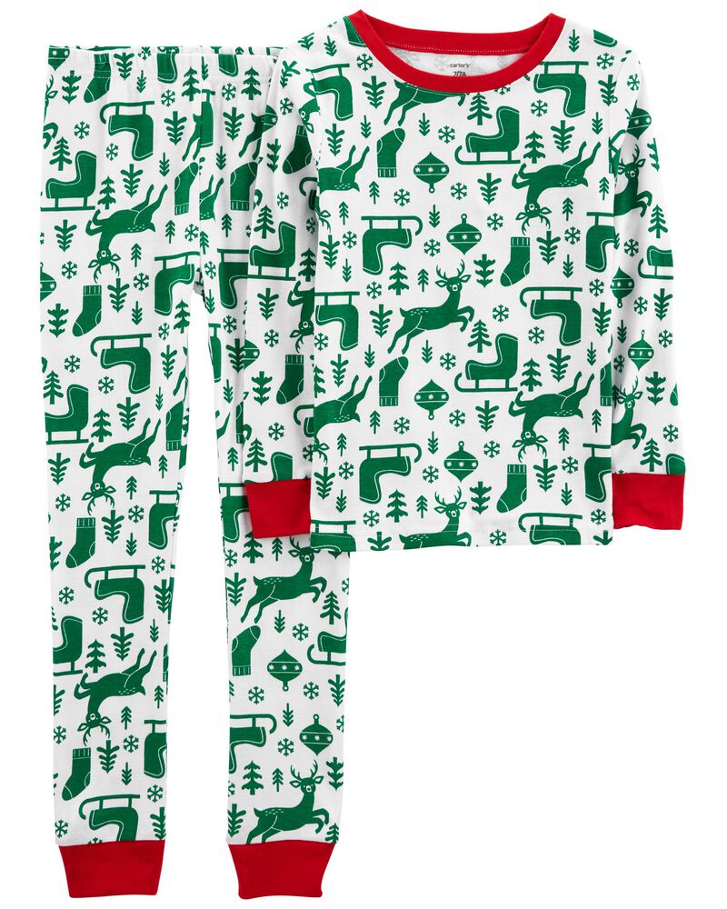 2-Piece Christmas 100% Snug Fit Cotton PJs