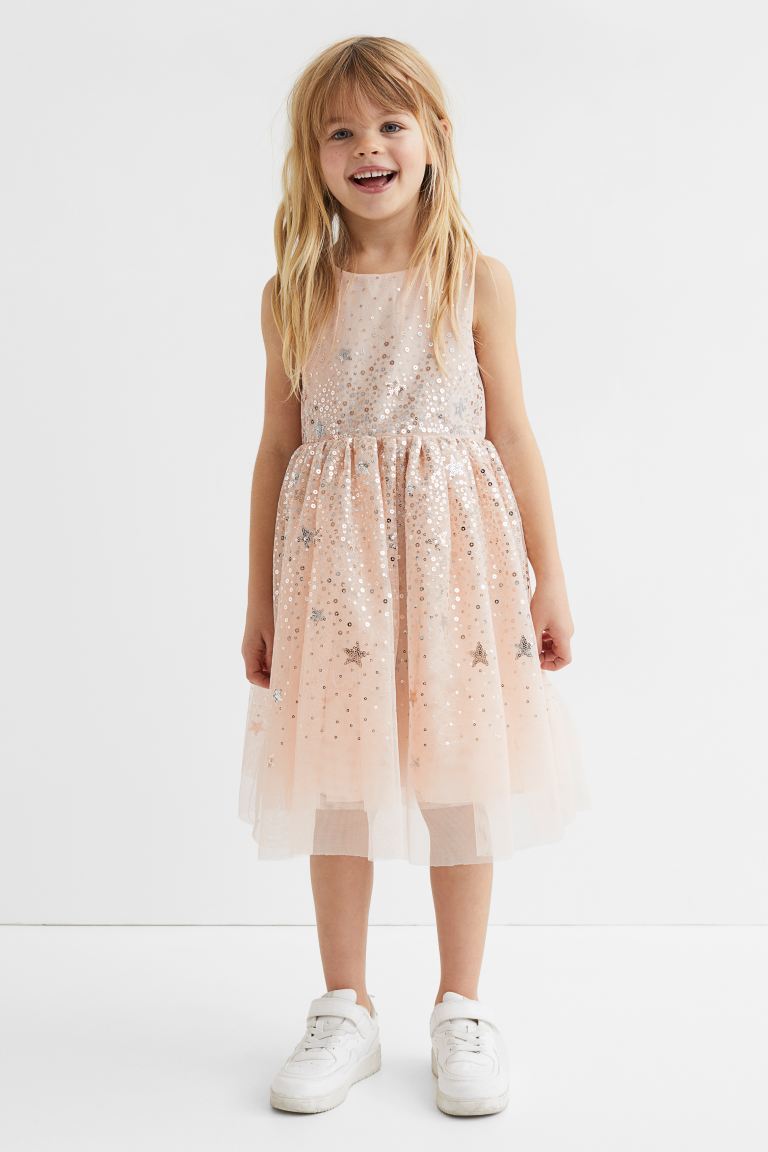 Sequined tulle dress