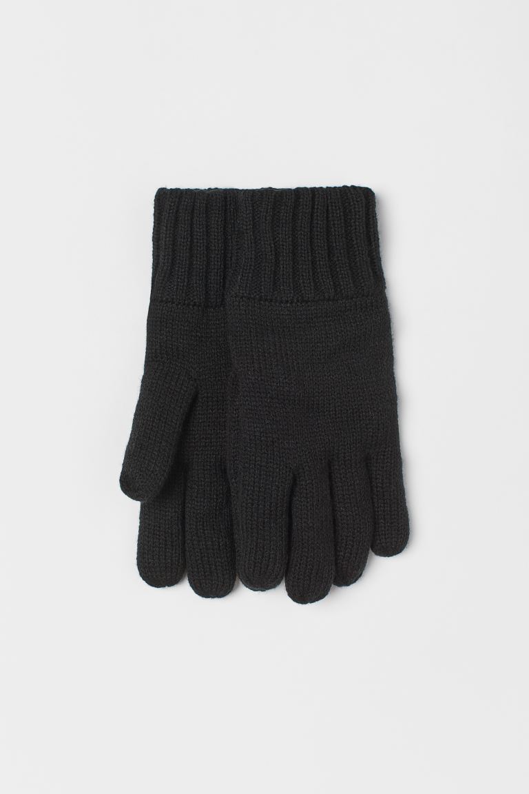 Fine-knit gloves