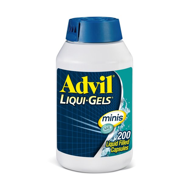 Advil Liqui-Gels Minis Pain and Fever Liquid Capsules, 200 Mg Ibuprofen, 200 Count