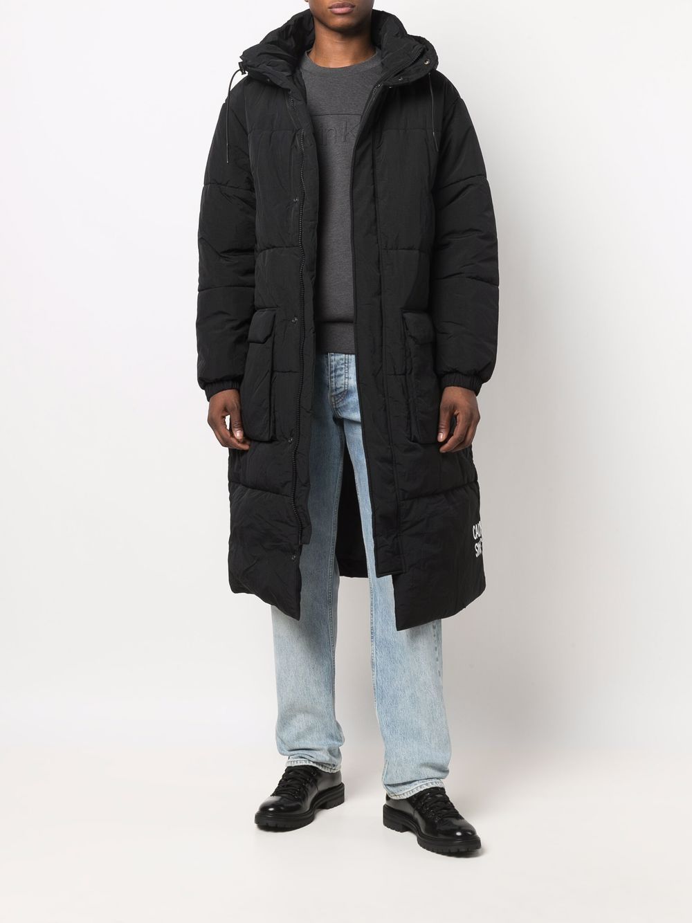 Calvin Klein Jeans Gefütterter Kapuzenmantel