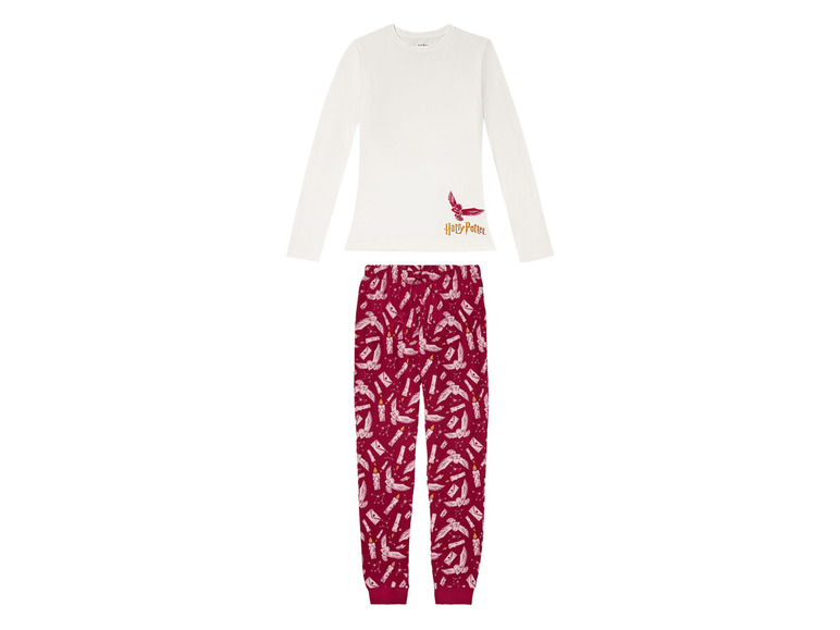 Damen Pyjama Harry Potter, mit Rundhalsausschnitt