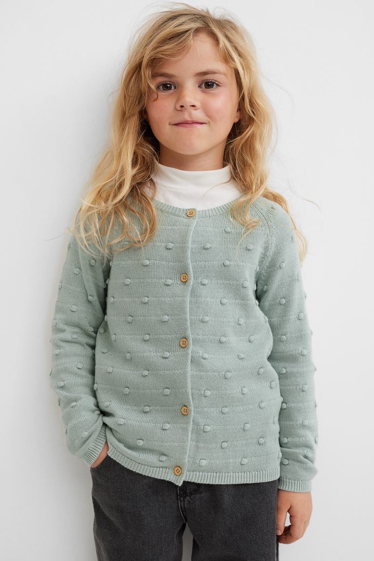 Textured-knit cardigan