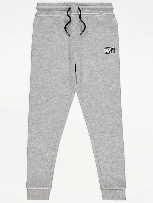Grey Slogan Joggers