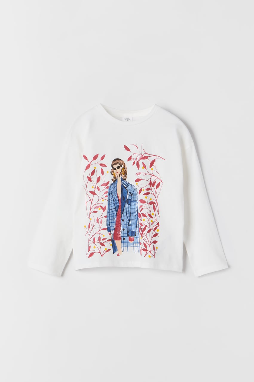 T-SHIRT MIT MÄDCHENMOTI