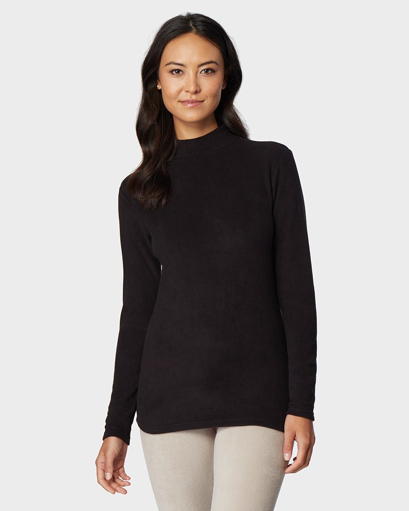 WOMEN'S HEAVYWEIGHT FLEECE BASELAYER MOCK TOP