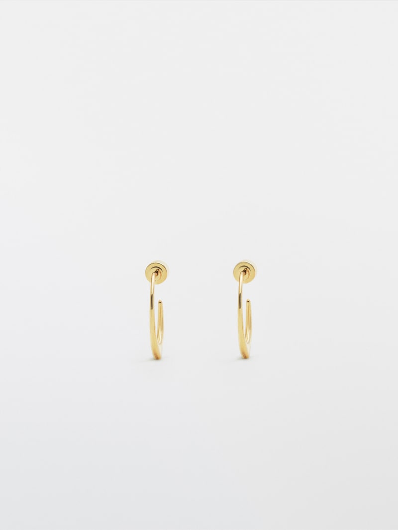 GOLD-PLATED SMALL HALF-MOON EARRINGS