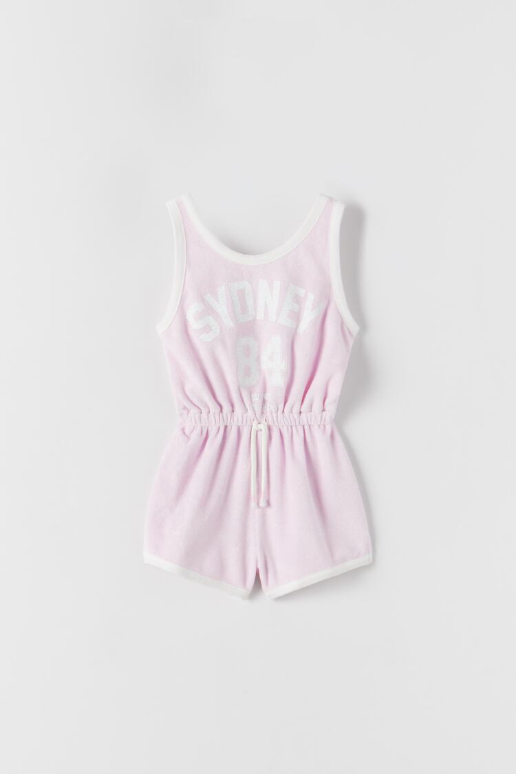 SLOGAN TERRY PLAYSUIT