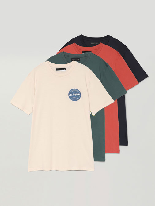 4-Pack of printed T-shirts