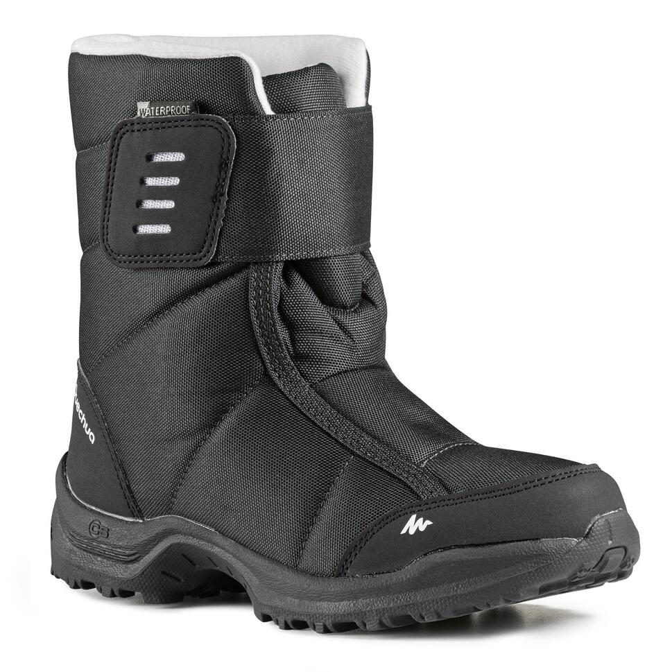 KIDS’ WARM WATERPROOF SNOW HIKING BOOTS SH100 X-WARM