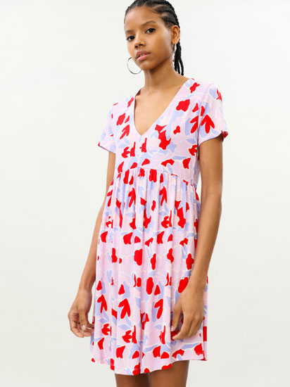 SHORT PRINTED DRESS