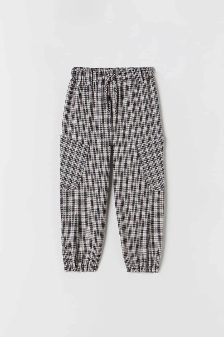 CHECKED JOGGING TROUSERS