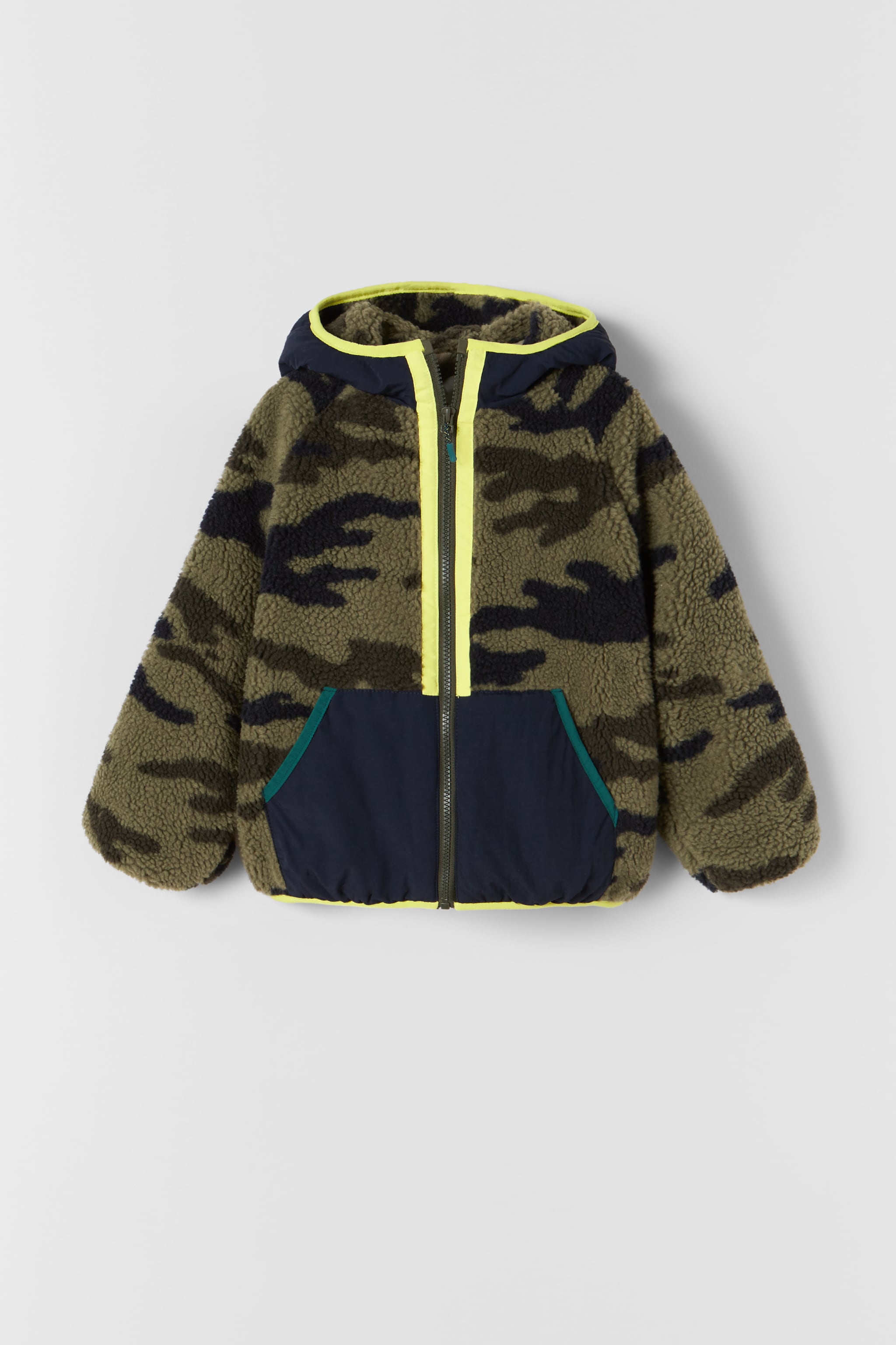 COMBINED FAUX SHEARLING JACKET
