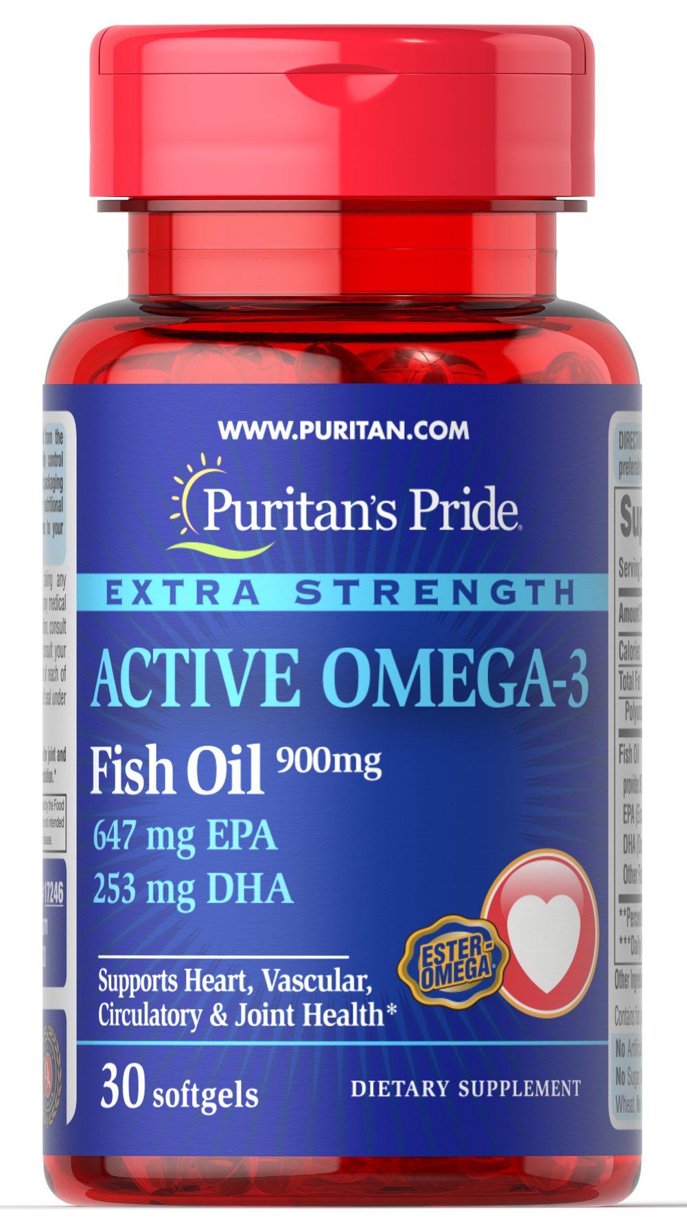Puritan's Pride Extra Strength Active Omega-3 Fish Oil