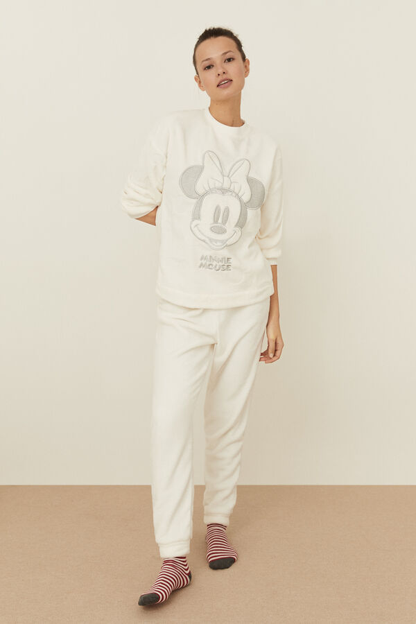 WOMEN'SECRET Pijama polar Minnie marfil