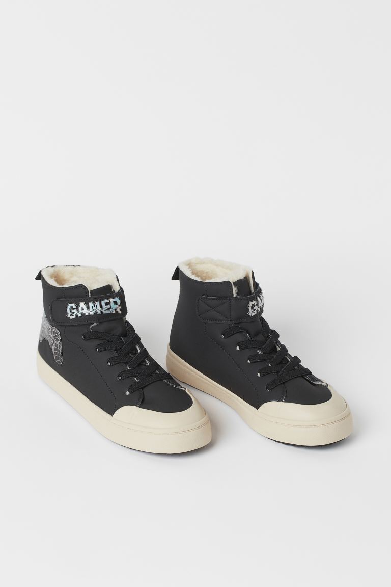 Teddy-lined hi-tops