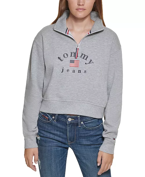 Graphic Quarter-Zip Sweatshirt