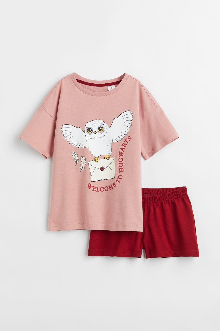 Printed jersey pyjamas