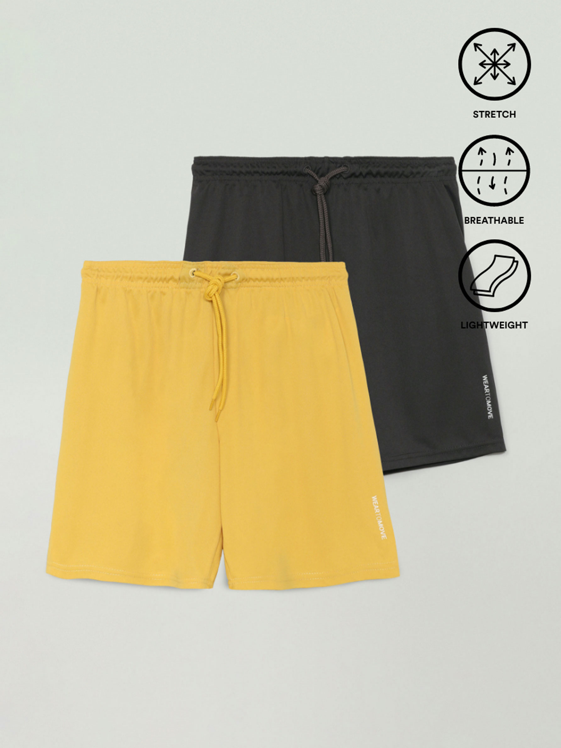 2-PACK OF BERMUDA SPORTS SHORTS