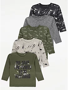 Assorted Paint Splatter Graphic Print Tops 5 