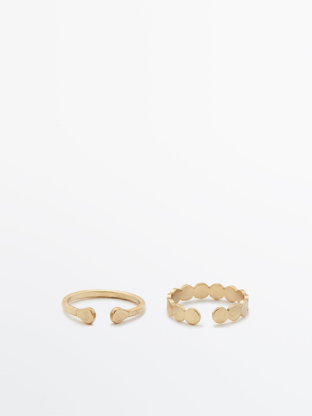 CONJUNTO DOIS ANÉIS BANHO DE OURO