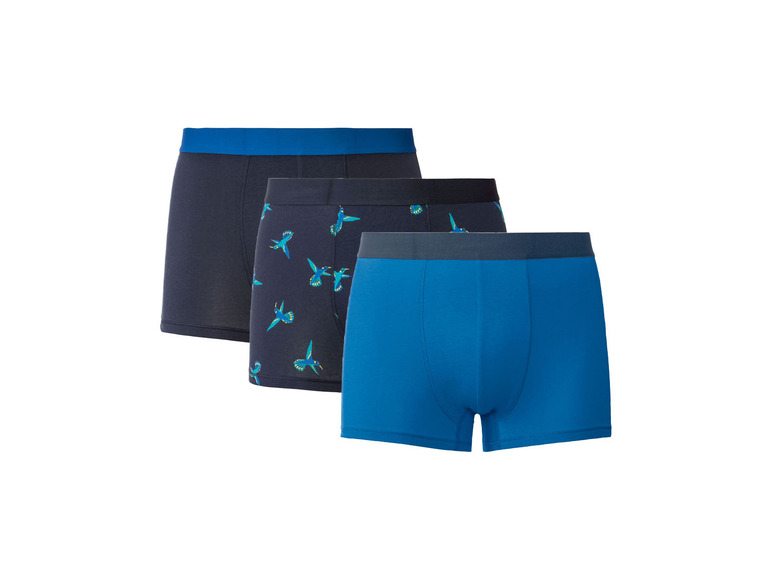 LIVERGY® Herren Boxer, 3 Stück, mit hohem Baumwollanteil