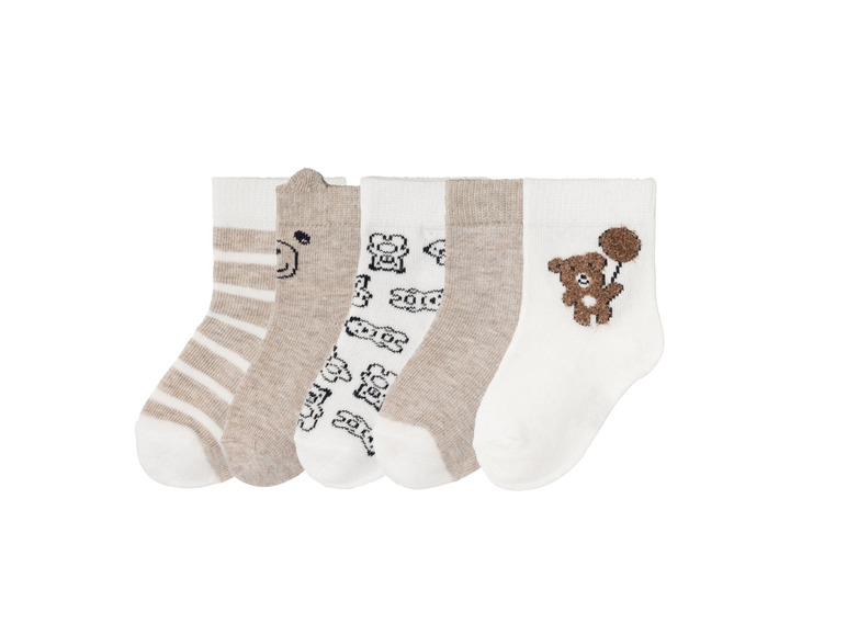 lupilu Baby Jungen Socken, 5 Paar, mit Bio-Baumwolle