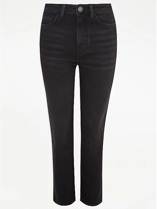 Skye Black Wash Straight Leg Jeans
